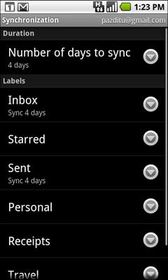 138 Gmail Synchronizing your messages The Gmail webmail service has the resources to store all the messages you ve ever sent or received; your phone does not.