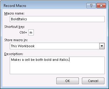 DATA 301: Data Analytics (6) Recording a Macro To record a macro, under View select, Macros -> Record Macro. Excel will record your actions until you select Stop Recording.