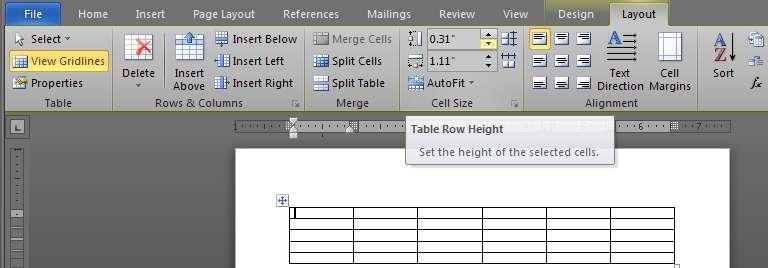 Formatting and Styles Adjust row height or width Table may be formatted to make the appearance more appealing.