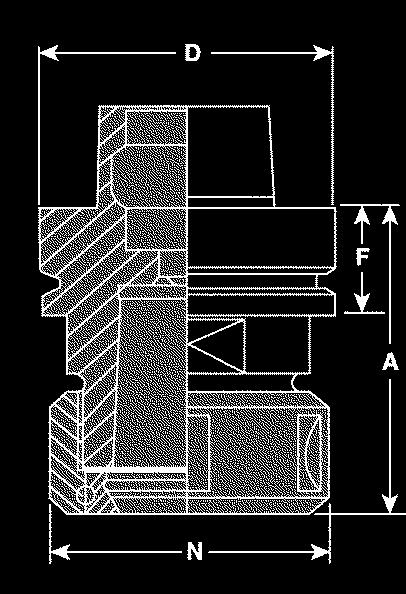 Dimensions in Millimeters DESCRIPTION D A F N COLLET NUT WRENCH 33-91 30001 HSK 63F x ER40-76mm 63 76 26 63