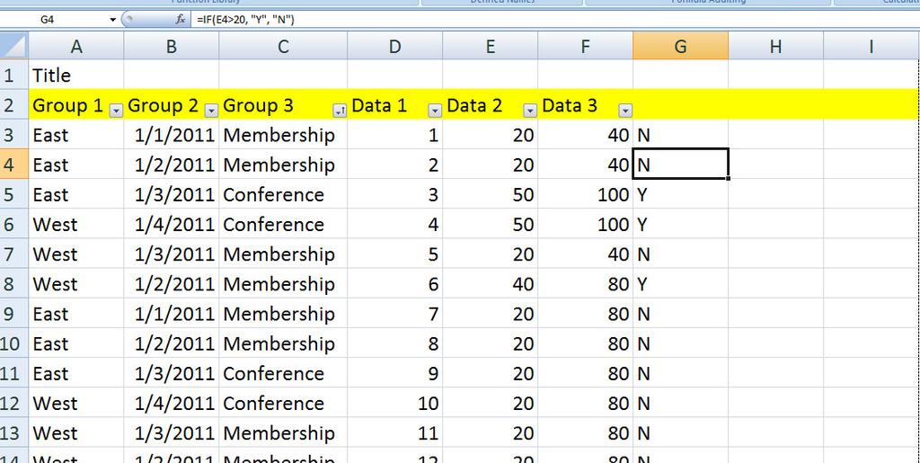Excel 2007 Logical Formulas IF When you use the trick we learned earlier, the