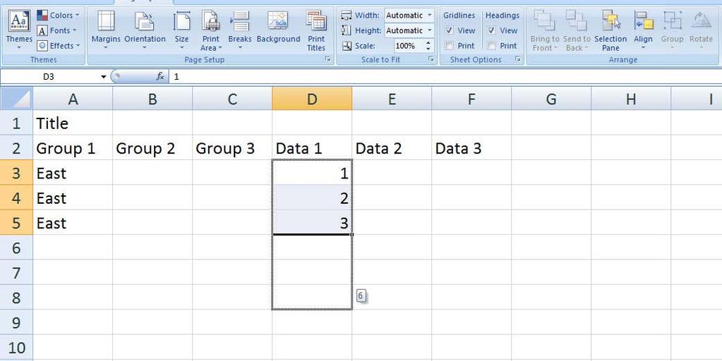 Excel 2007 Entering Data Century Gothic 32, Black Century Gothic 32, Black 1.