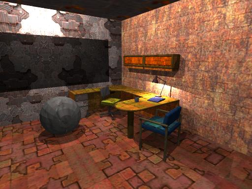 Figure 6: Some of the scenes used for benchmarking the prototype: Castle, Terrain, Quake3-p, Office, Scene6, and SunCOR (from left to right and top to bottom).