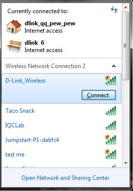 Section 3 - Configuration Connect to a Wireless Network Windows 7 If you receive the Wireless Networks Detected bubble, click on the center of the bubble to access the utility.
