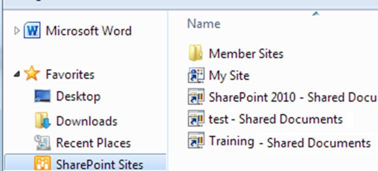 CREATE A SHORTCUT TO A DOCUMENT LIBRARY OR FOLDER ON THE DESKTOP Navigate to the SharePoint Document library or folder.