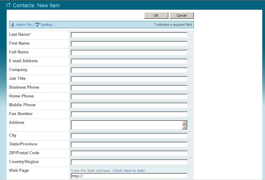 Export a Contact List Item to Outlook s Contacts List 1.