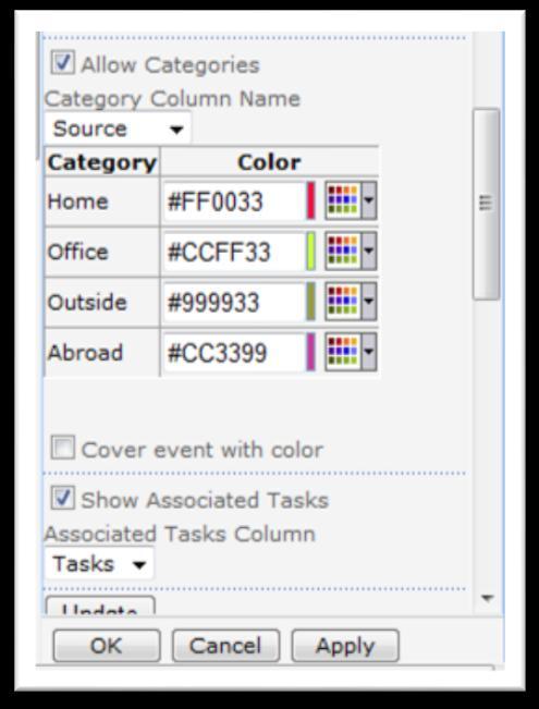 Figure 5 Event Categories Associated Tasks Associated tasks allow you to create and managed attached tasks from within any SharePoint list item.