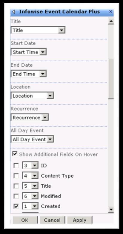 Figure 4 - Field Mapping Event Categories Allow Categories - specifies whether to allow categories. In SharePoint lists, category field can be a choice field or a lookup field.