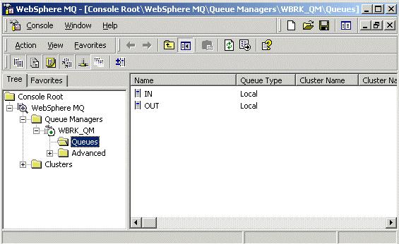 Figure 4-4 The local queues that are used by the BookstoreFlow message flow The next section describes how to configure the nodes to connect to the correct queues.
