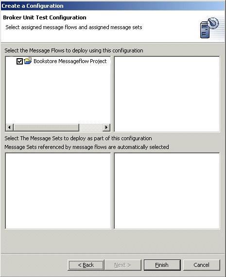 6. Select the BookstoreFlow message flow (Figure 4-8) and click Finish.
