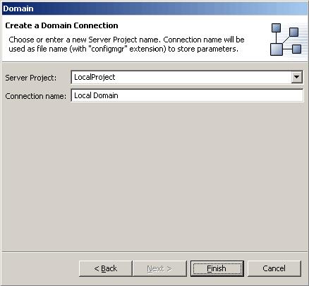 When a connection has been established, the second page of the wizard is displayed (Figure 5-6). We use the default values from the configuration wizard to complete the dialog: a.