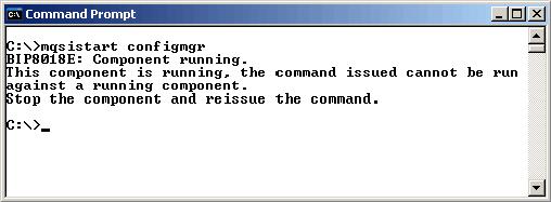 Messages on the command line Messages are displayed on the command line in the same format as the BIP messages are displayed in the Message Broker Toolkit when commands have been run.