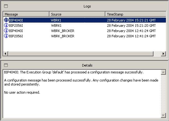 Whenever a deployment action is initiated through the Message Brokers Toolkit, the responses that are received are stored in the Configuration Repository database in the Configuration Manager.