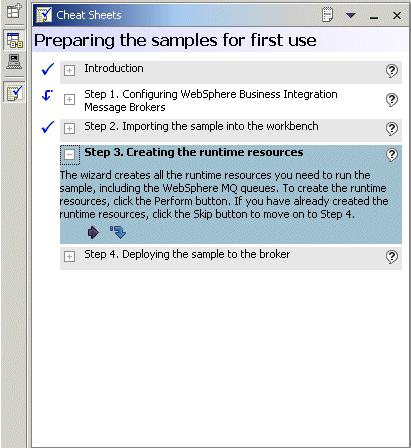 5. To continue preparing the Getting Started samples for first use, click the cheat sheet icon on the left-side toolbar, as shown in Figure 3-35 on page 72.