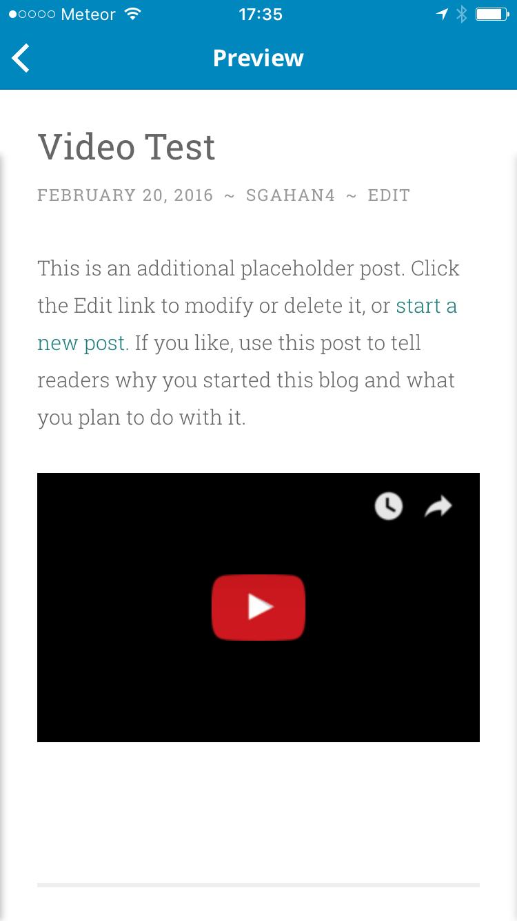 From YouTube to WordPress It may take a few minutes for your post to show in the Published section of your website.