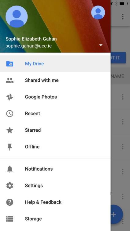 Uploading to Google Drive Google Drive should automatically open on the *My Drive homepage.