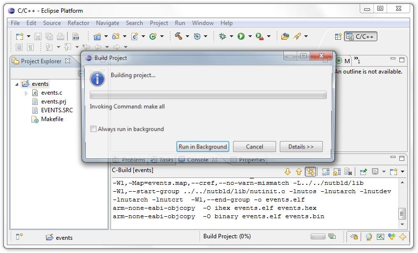 Ethernut 3 Source Code Debugging Then, in the same menu, select Build
