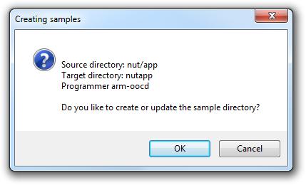 Ethernut 3 Source Code Debugging Nut/OS uses a separate directory for the application code.