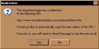 11.3 WEB PAGE IS BEING REDIRECTED? The URL you have loaded has to be redirected, which is why you might want to follow the redirection to get to the real web page.