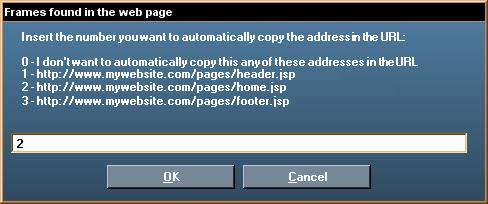 If you don t want to choose any of those, just click on cancel or insert 0 then click Ok. Once you have inserted the number, click ok and it will copy paste the URL in the URL textbox.