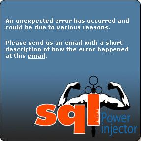 But it s not always like that Sometimes you will get a nice page having a generic error message, such on the SQL Power Injector web site. (www.sqlpowerinjector.