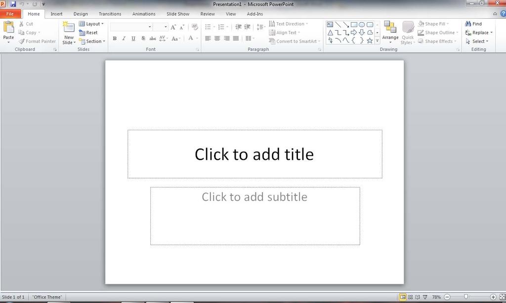 Beginning PowerPoint: 2010 A Presentation Software Objective 1: Review Screen Layout PowerPoint 2010 offers a similar user interface as 2007.