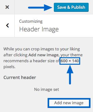 Click Add new image to either upload a new image or to select an existing image in the