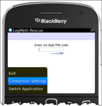 Wireless Applet Deployment to BlackBerry smartphones For details, see the Knowledge Base article How do I configure LogMeIn Rescue+Mobile over BlackBerry Enterprise Server (BES)?