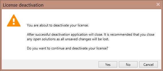 6 Deactivating Software When using the NiceLabel 2017 software activated with a software license key, you can deactivate it and move the license to another workstation.
