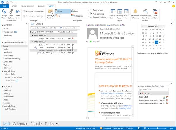 Microsoft Outlook 2013 Quick Reference Card Outlook 2013 Screen Title Bar Free Cheat Sheets! Visit: cheatsheet.customguide.