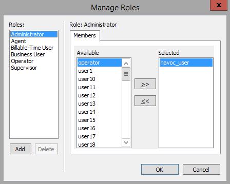 226 Run IC Setup Assistant Click Configure Roles to create new roles or modify existing roles. Manage Roles Create a new role or modify an existing role by specifying its membership.
