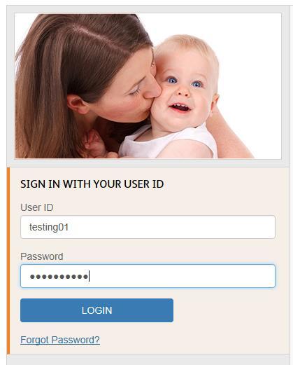 Child Care Case Profile 16 Access the Child Care Case Profile screen by signing in to the