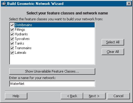 You will then create connectivity rules to define which features can connect to each other in the network. Creating the water network 1.