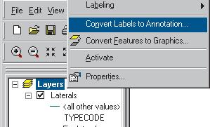 Converting the labels to annotation Now that the reference scale is set, you can convert the labels to annotation and store them in your geodatabase.
