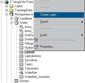 Exercise 7: Creating layers for your geodatabase data To make browsing for and symbolizing data more convenient, you can create layers from your geodatabase data and use these layers in ArcMap.