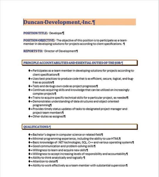 Paragraph Formatting 133 Mastery Assessment Project 4-5: Developer Job Description You are a content specialist at a software development company.