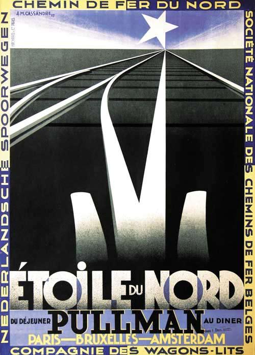 etoile du nord a.m. cassandre 1927 art deco movement typography, in the decade of 1920 1929 underwent a dramatic change.