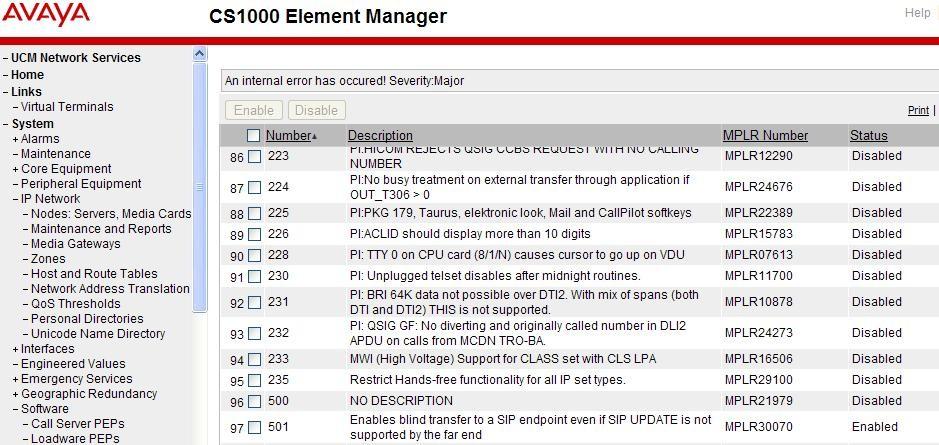 5.8. Enabling Plug-Ins for Call Transfer Scenarios Plug-ins allow specific CS1000E software feature behaviors to be changed.