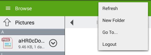 Accessing Volumes Nasuni Mobile Access Navigating folder hierarchy To navigate to a higher point in the folder hierarchy, tap the upward-facing arrow button at the top left.