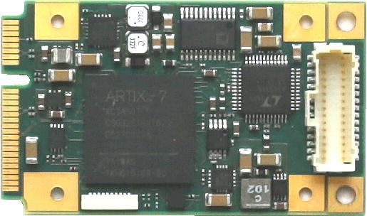 TMPE627 Reconfigurable FPGA with AD/DA & Digital I/O PCIe Mini Card TMPE627-10R Application Information The TMPE627 is a standard full PCI Express Mini Card, providing a user programmable Xilinx