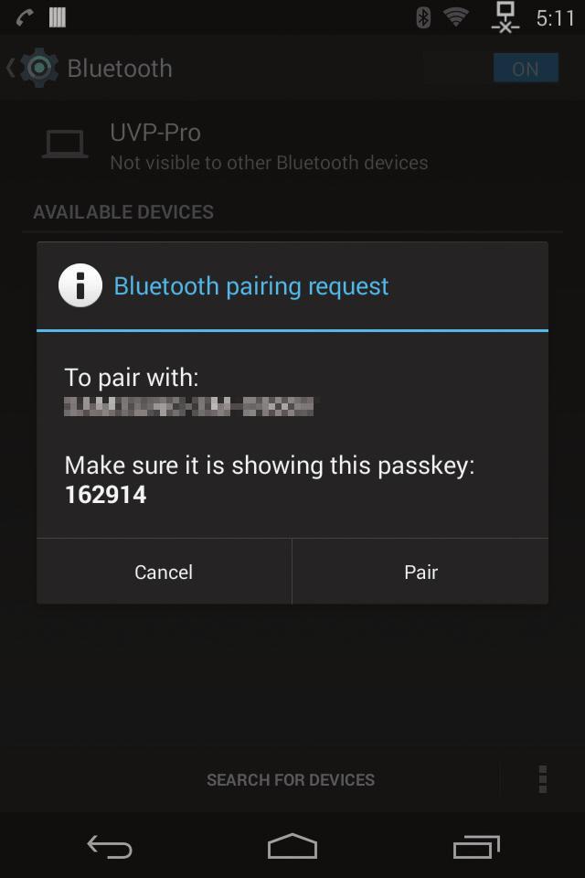 devices Only visible to paired devices Not visible to other Bluetooth devices By default the UniFi VoIP Phone is not visible.