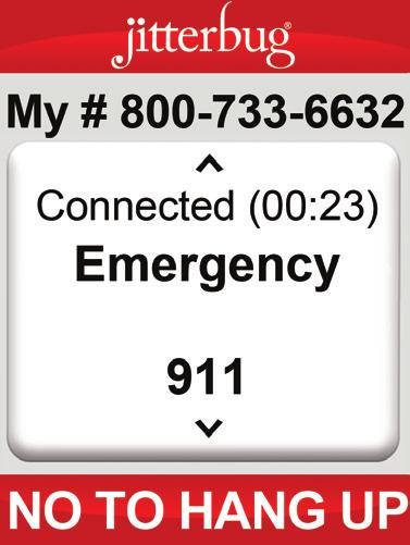 Section 1 Emergency 911 Service To Make An Emergency Call: 1. Open your Jitterbug and make sure it s on. 2.