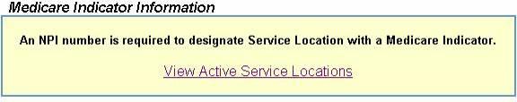 Medicare Indicator not assigned.