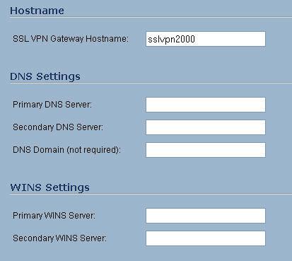 Automatic synchronization with an NTP server (default setting) is encouraged to ensure accuracy. Configuring SSL-VPN Network Settings You will now configure your SSL-VPN 2000 network settings.