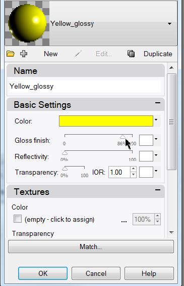 8 Change the Gloss finish setting slider to value between 80 and 90.