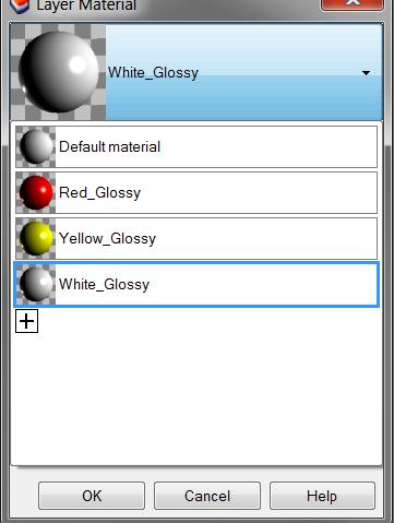 4 In the Name box type White_glossy, and change the Gloss finish setting slider to value between 80 and 90. 5 Render the model.
