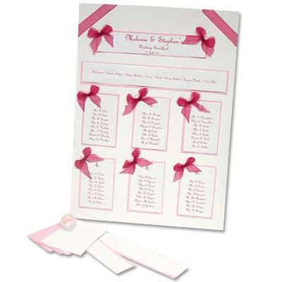 The choice of paper can then be mounted onto the co-ordinating coloured mounting card that is supplied within the Table Planner Kit.