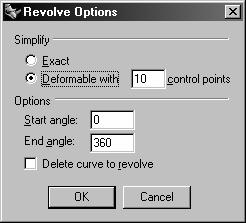 To make it 3-D: 1 From the Surface menu, click Revolve.