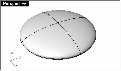 To make an eye: 1 From the Solid menu, click Ellipsoid. 2 Toggle Ortho and Snap on to help. 3 At the Ellipsoid center prompt, pick a point in the Front viewport.