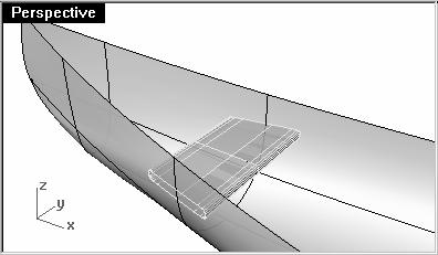 A surface is fitted over the curves that fits exactly with the shape of the hull.